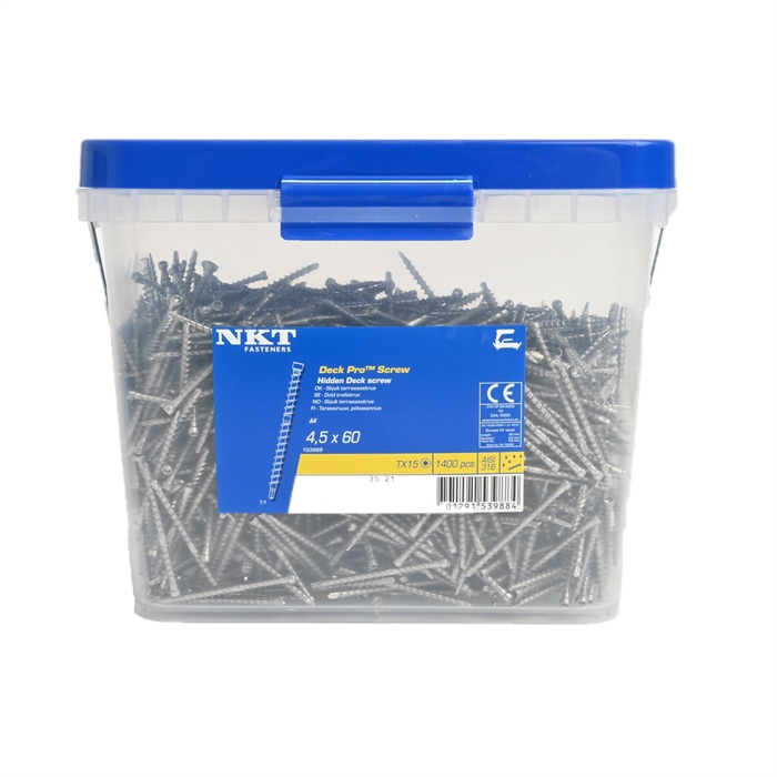 NKT Deck Pro terrassskrue A4 syrefast, 1400 stk.